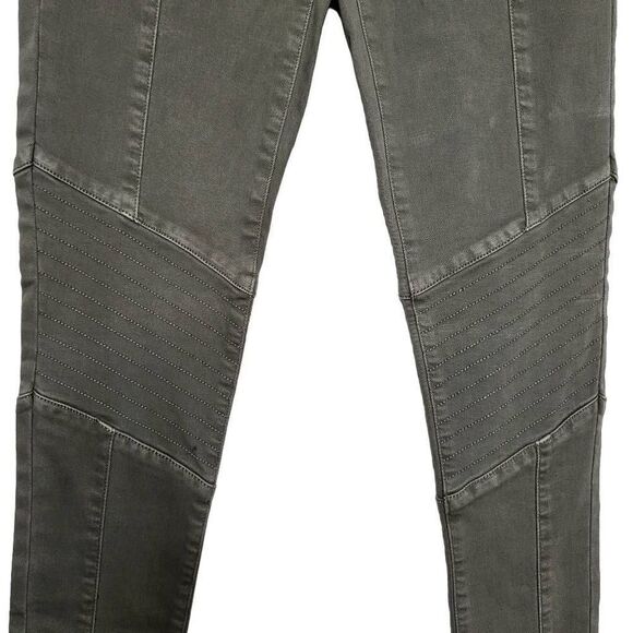 New American Eagle Super Stretch Jegging Olive Green Zippered Ankles 8 X-Long - Picture 5 of 10